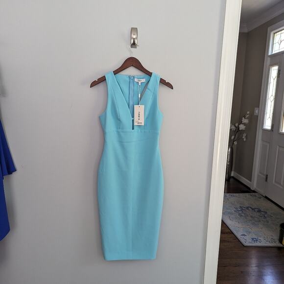 NEW Women's Likely 2 Albury Mint Blue Sheath Dress Cut Sexy Bodycon - Picture 8 of 8